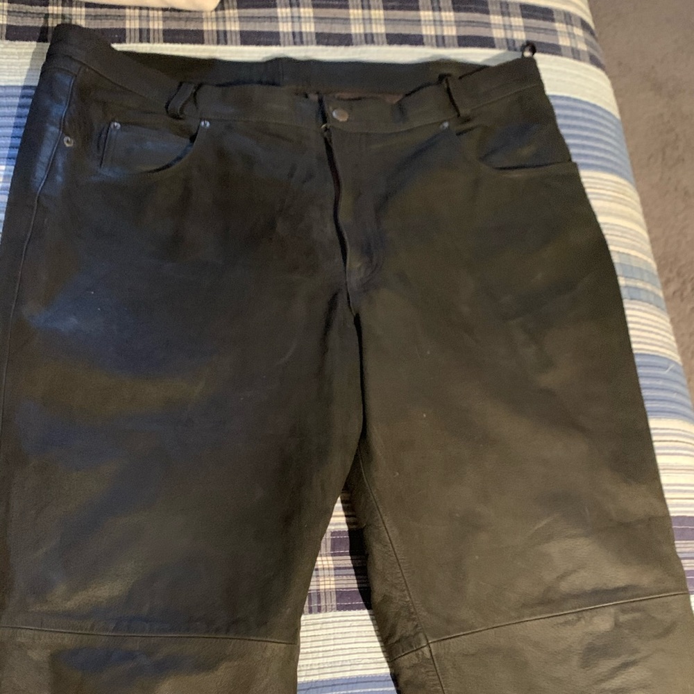 40x30 Chocolate Brown Leather Pants